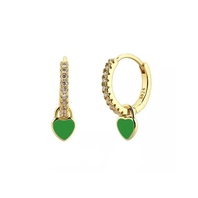 CRMYA Copper Gold Plated Earring Set For Women Color CZ Zircon Piercing Clip Hoop Dangle Earrings For Women Jewelry Wholesale