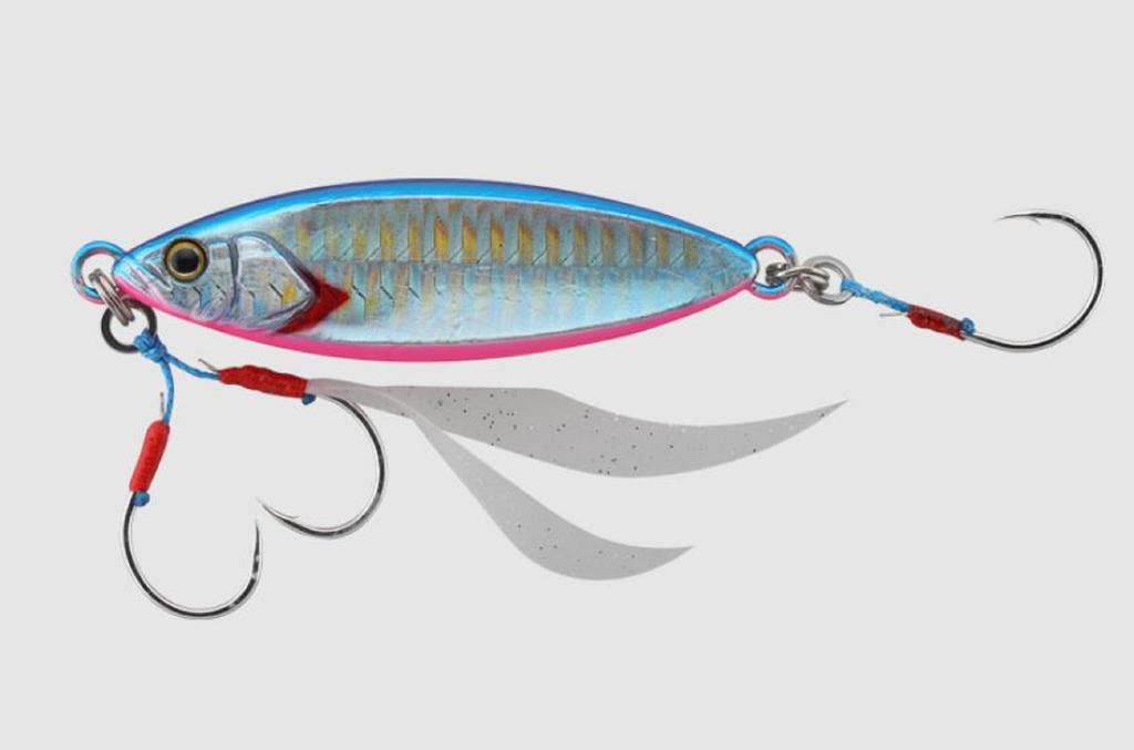 Jackall Metall Jig Fahne Falle Blatt 80 Gramm Blau Rosa Rand HL (9064)