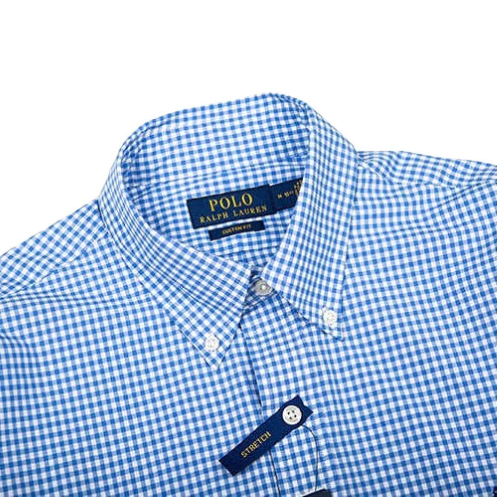 Polo Ralph Lauren FW23 Logo Embroidered Plaid Single-Breasted Long Sleeve Shirt Men Shirts Navy-Blue 710867364-004