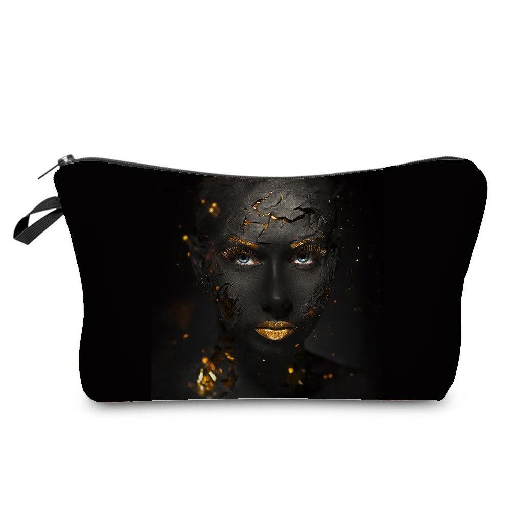 Women Character Print Cosmetic Bag Toiletries Organize Travel Storage Case 6692