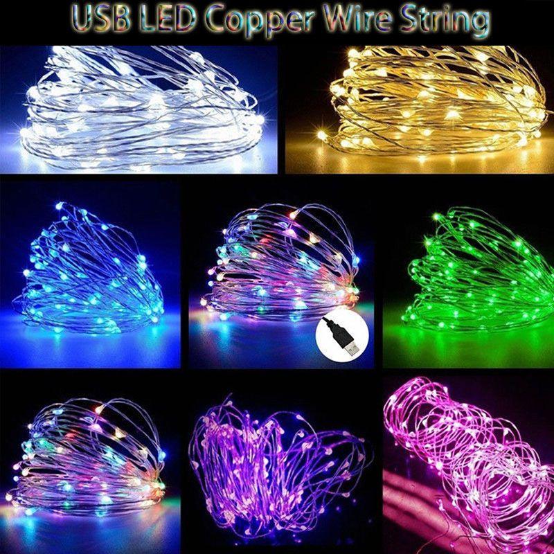 Premium 5/10m Usb Led Copper Wire Fairy Light Strip Lamp For Timeless Home Decor