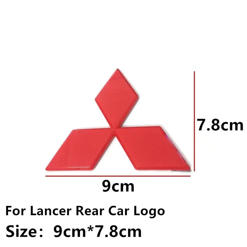 

for Mitsubishi Lancer Pajero V3 Car Front Grille Badge Rear Trunk Refitting Emblem ABS Head Stickers Auto Exterior Accessoreies
