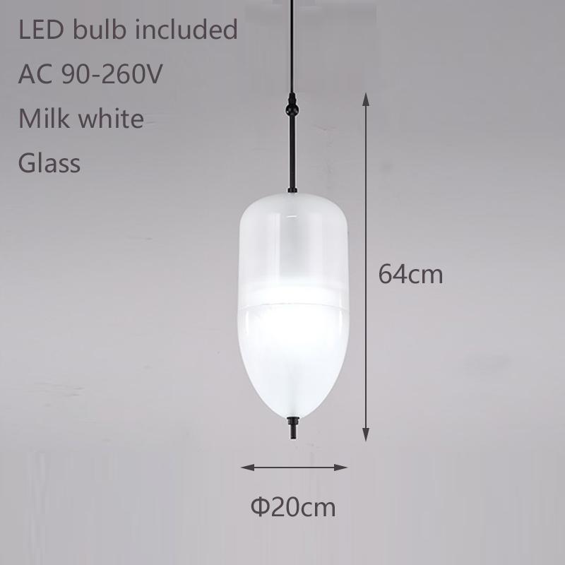 Nordic Creative Blue Glass Pendant Light Gradient Glass Pendant Light Hotel Lighting Bar Restaurant Decoration LED Lights
