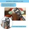 Reusable Camping Spoon Fork Bottle Opener Multi Function Tableware Spoon Outdoor Backpacking Hiking Picnics Utensils