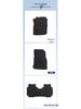 Black Nylon Car Floor Mats for SAIC Volkswagen Tiguan L Models 2019-2024, Trunk Use