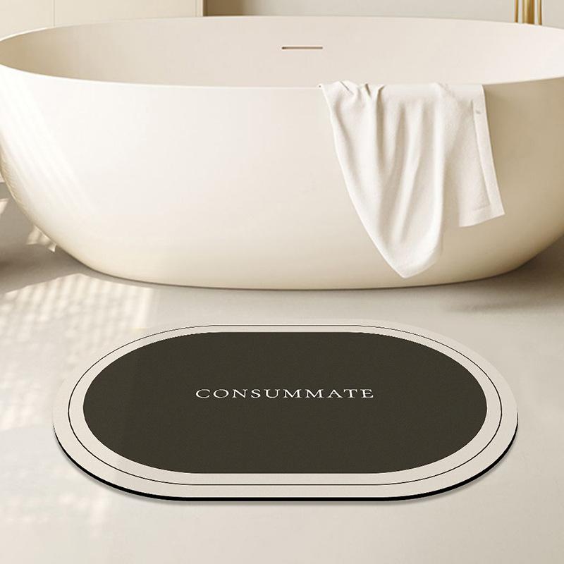 Badezimmer Saugfähige Bodenmatte Toilettentürmatte Rutschfeste Fußmatte Toilette Kieselgur Schnelltrocknende Fußmatte Weiche Matte