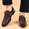 Retro Pointed Toe Moccasin Soft Male Casual Shoe Cowhide Elegant Low Price Pu Men's Leather Shoes Classic  Trend