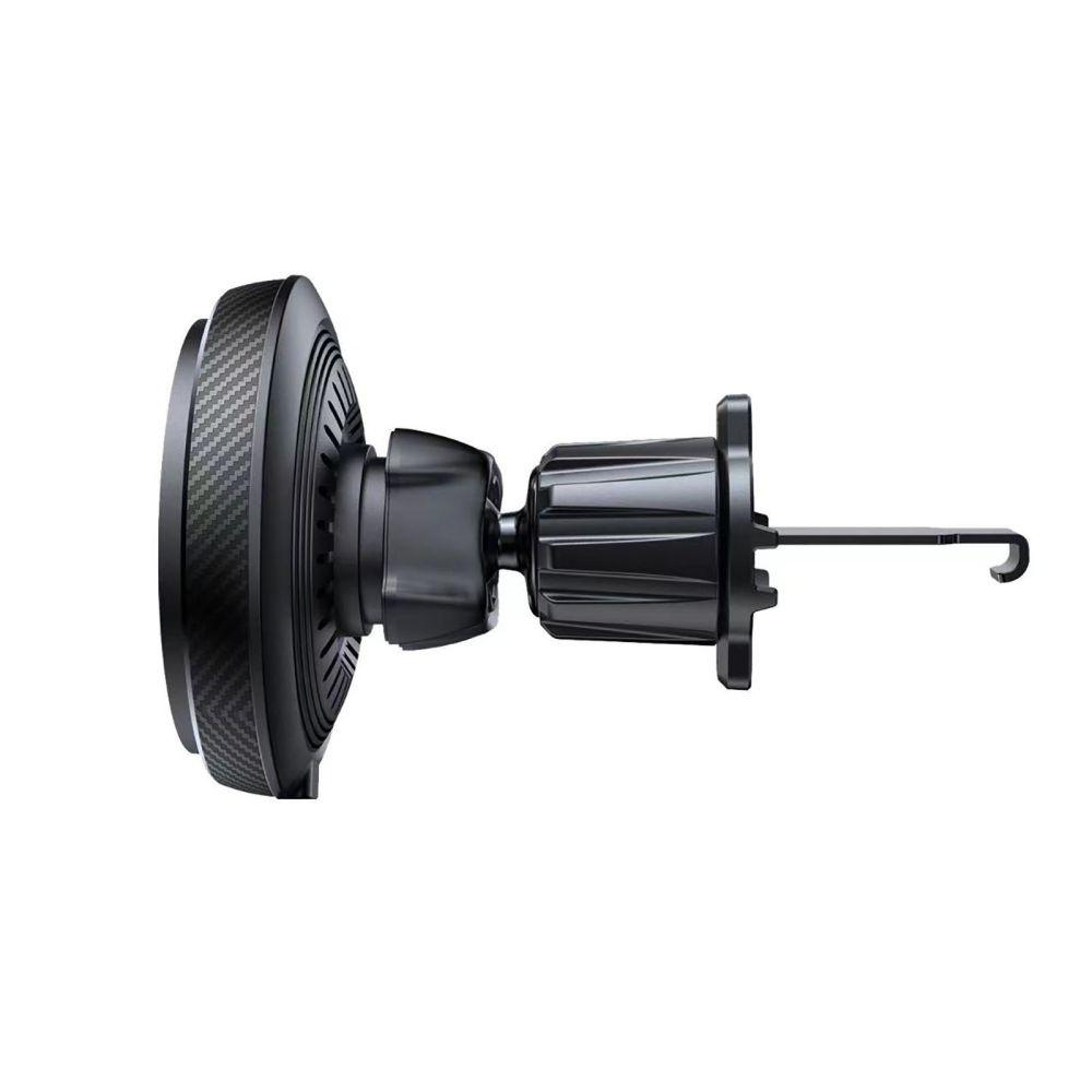 Uchwyt Samochodowy Z Ładowarką Indukcyjną MagSafe 15W Na Kratkę Nawiewu - Czarny