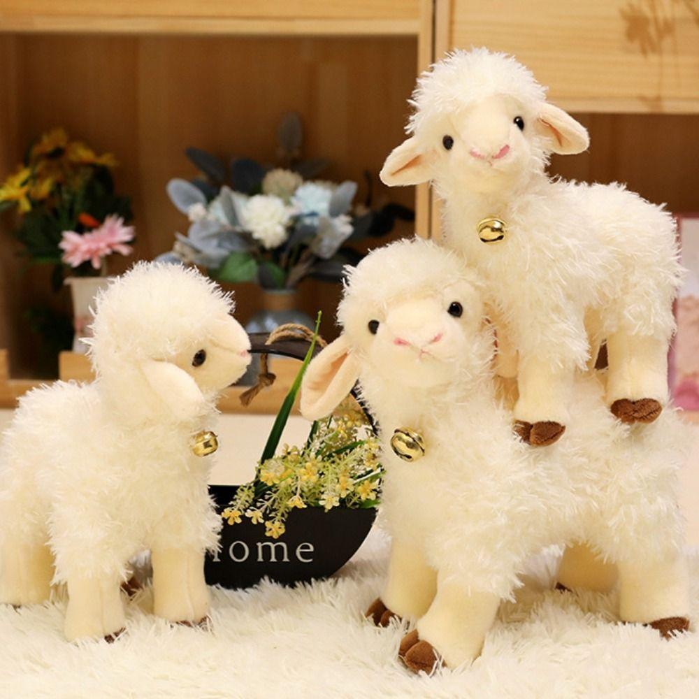 PP Baumwolle Baby Lamm Plüschpuppe 25/30cm Baby Schaf Schlüsselanhänger Große Ohren Schaf Plüschtiere Kindergeschenk