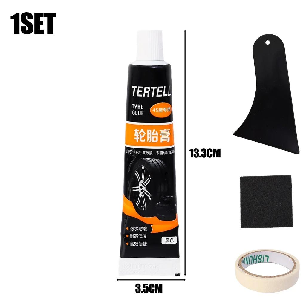 Car Tire Repair Adhesive Waterproof High Temperature Resistant Tyre Repair Liquid Black Strong Rubber Glues Car Repair Tools