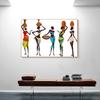 African Traditional Black Woman Oil Painting On Canvas Cuadros Posters and Prints Scandinavian Wall Art Picture Home Decoration