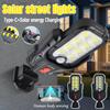 Outdoor LED COB Solar Lights, Courtyard Lights, Daylight, Human Body Sensing Integrated Street Lights, Type-C Rechargeable Rotating Wall Lights