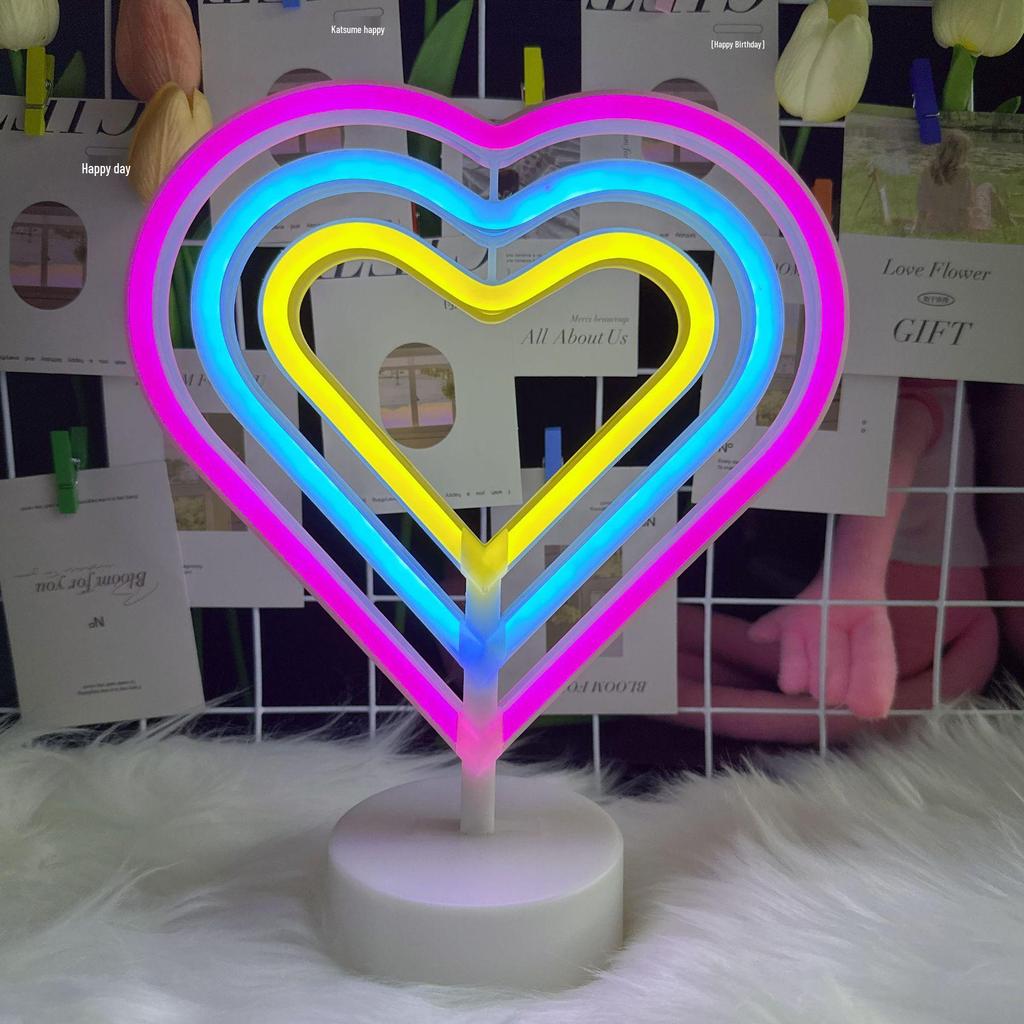 Romantic Neon LED Decorative Desktop Lights - Ins Style