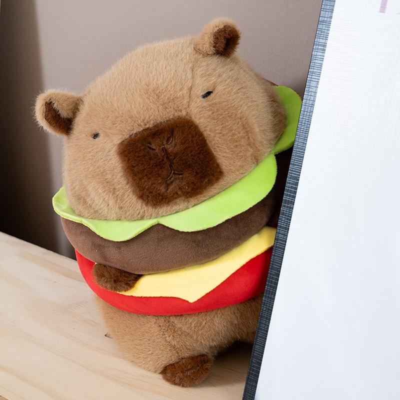 Hamburger Kapybara Roztomilá Kapybara Plyšové zvířátko Kapybara Plyšové hračky Kawaii Kapybara Kapybara Plyšák Nejlepší dárek k narozeninám