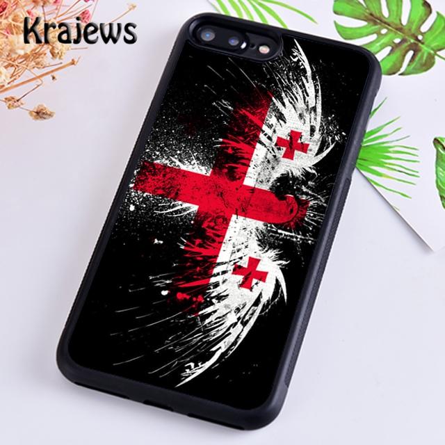 Krajews Georgia Grunge Flag Soft Phone Case Cover For iPhone 17 Air 16 15 14 plus 11 12 13 pro max Plus coque Fundas
