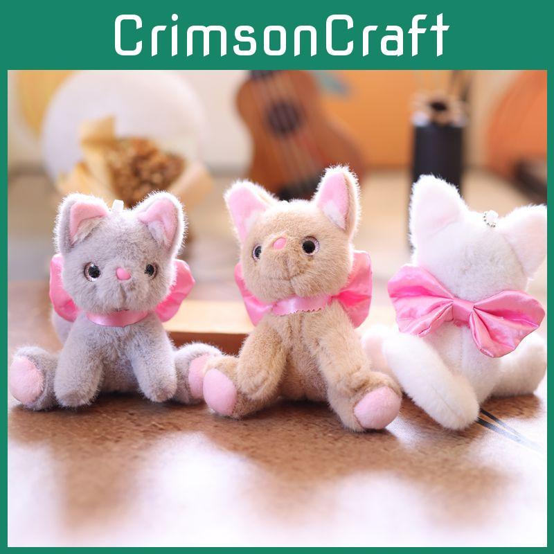 Bowknot Cat Plush Doll Pendant With Soft Material For Kids Room Decor Gifts And