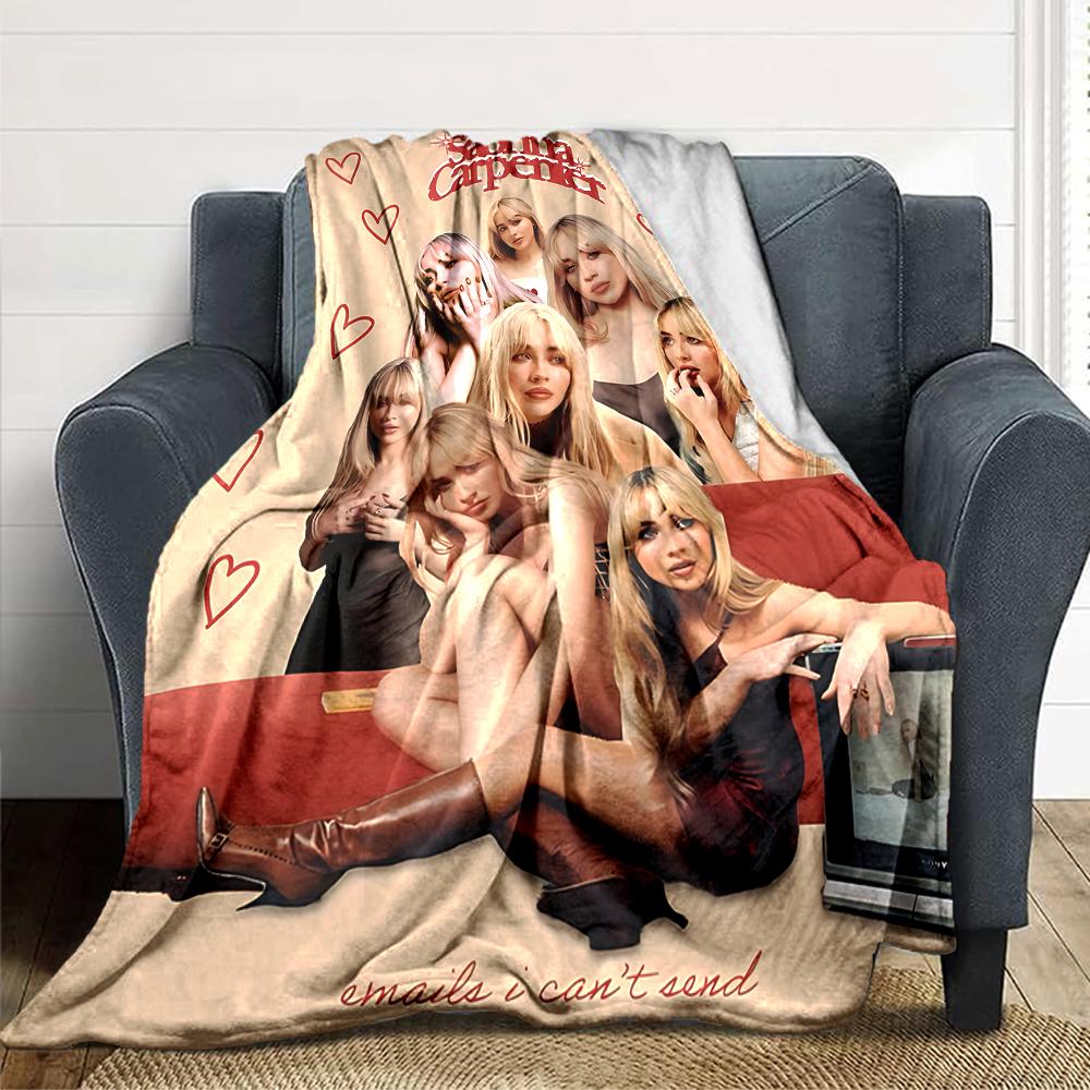 Sabrina Carpenter'S Heartfelt Notes Blanket Soft Throw Blanket For Home Bedroom Bed Sofa Travel Office Solid Christmas Blanket