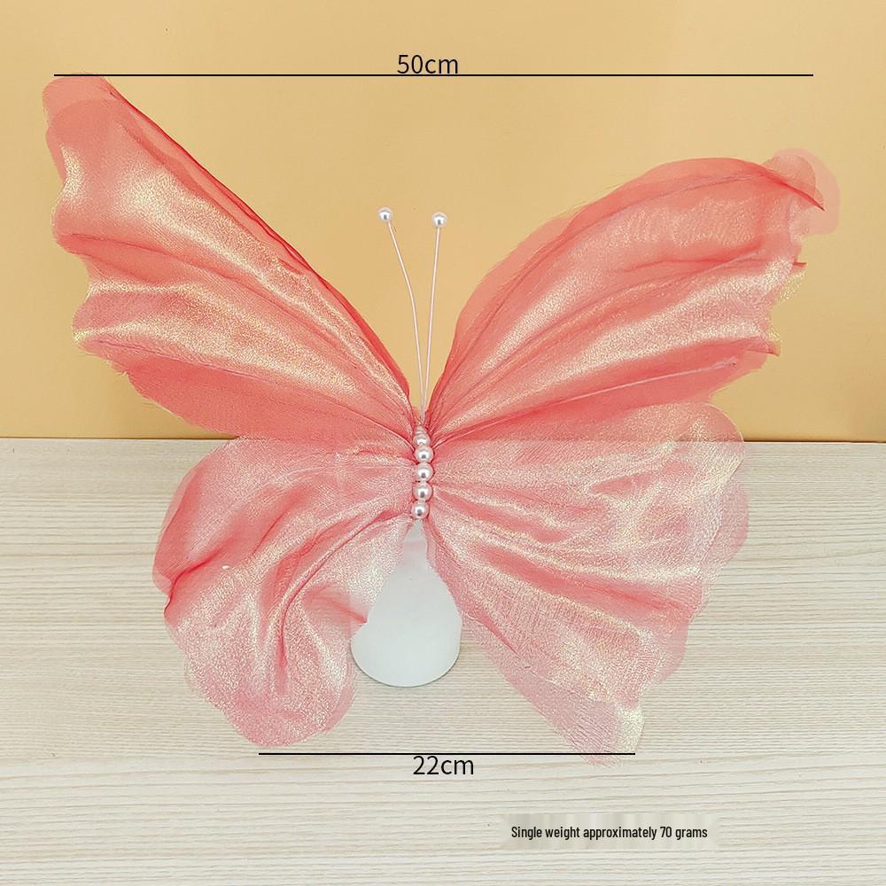 Silk Iridescent Butterfly Wedding Art Installation & Photo Prop