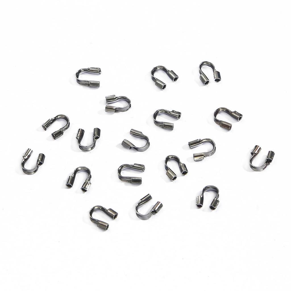 Handmade U-Shaped Cable Protector End Cap for DIY Necklace and Bracelet Accessories.