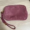 Prada Nylon Ribbon Pouch Accessory Case Pink