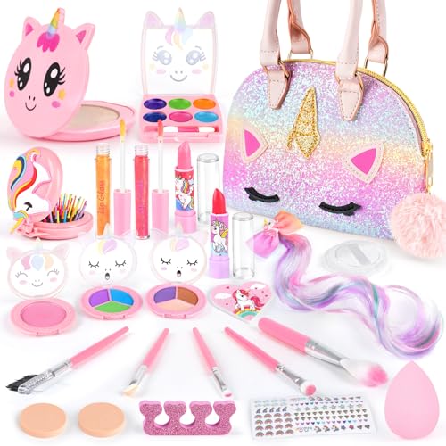 Makeup Set for Girls, Toy Makeup Set for Kids, Elementary School Students, Makeup Set for Girls Ages 6, 7, 8, 9, 10, 11, 12, and 13, Birthday Gift, Cr