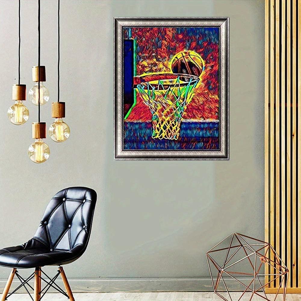 5D DIY Diamond Painting Basketball Cross Stitch Kit Mosaic Diamond Embroidery Rose Full Round Square Drill Home Decoration