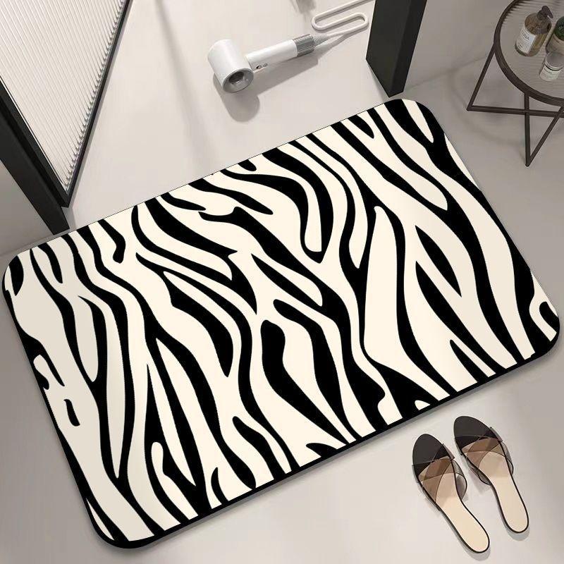 Bathroom Diatom Mud Floor Mat, Toilet Absorbent Mat, Door Non-slip Floor Mat, Household Dirt-resistant Simple Bathroom Floor Mat