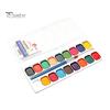 Art Supplies Watercolor Paint Set, Portable Washable Solid Palette, Bright Semi Dry Set Colors Pigment Kit, for Kids And Beginners Illustrations Safe