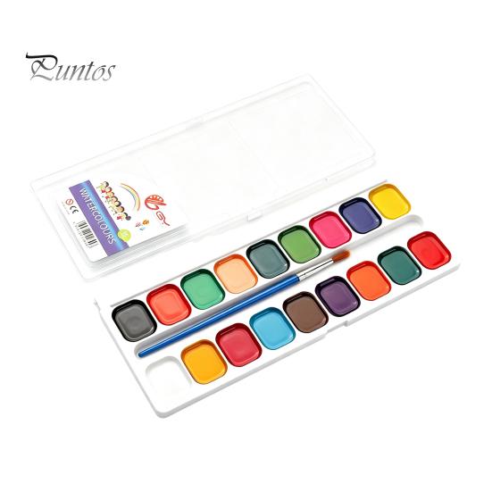 Art Supplies Watercolor Paint Set, Portable Washable Solid Palette, Bright Semi Dry Set Colors Pigment Kit, for Kids And Beginners Illustrations Safe