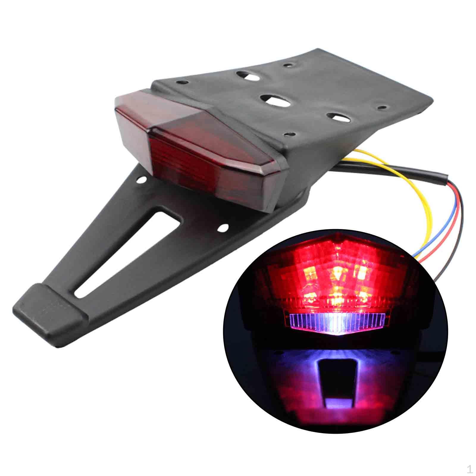 

LED Brake Rear Stop Plate Holder Lights Universal for Motorbikes Bike Accessories червоний