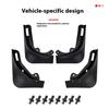 4pcs New Energy Car Mud Flaps For Tesla Model Y Matte Black / Carbon Fiber ABS  Mudguards Splash Guards Fender