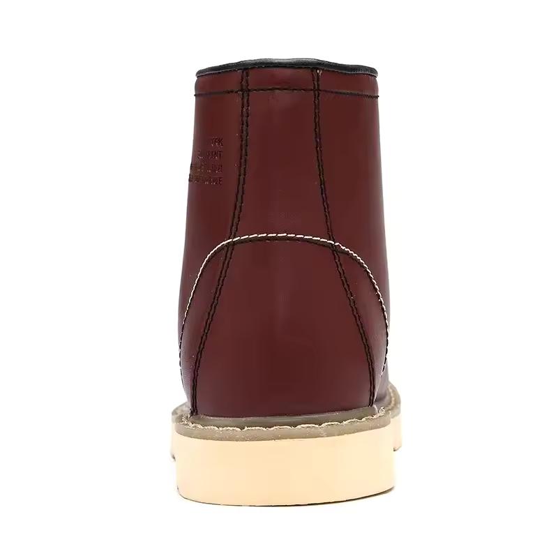 Stivali da Lavoro Casual da Uomo in Ecopelle Stile Britannico High-Top