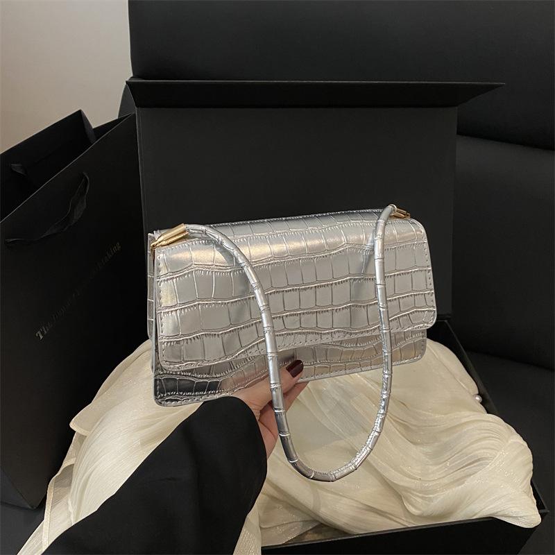 Direct Sales Stone Pattern Candy Color Small Square Bag 2025 Spring Foreign Style New Small Bag Fashion Portable Temperament Shoulder Bag