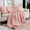 Nordische gestrickte TV-Decken Bettende Dekor Drop Shipping Schal Sofadecke mit Quasten Schal Sofa Nachahmung Fleece Überwurfdecke