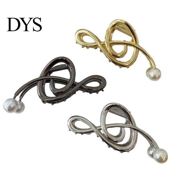 Unique Hair Clip Claw Musical Note Shape Faux Pearl Wedding Back Head Shower Decorative Accessory