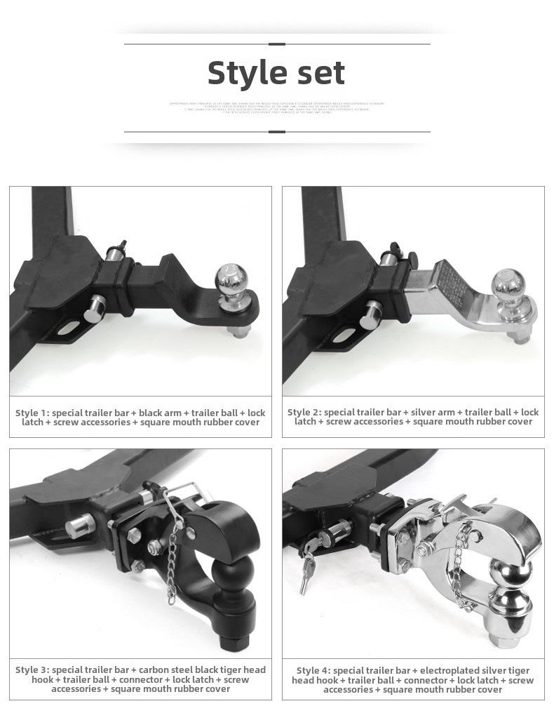 Compatible Tow Hooks and Tow Bar for Roewe RX5, RX8, and W5 Models (Rear)