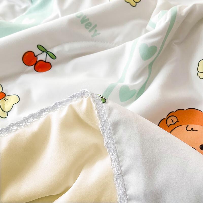 Aosmeng Kids Animal Paradise Washed Cotton Summer Quilt