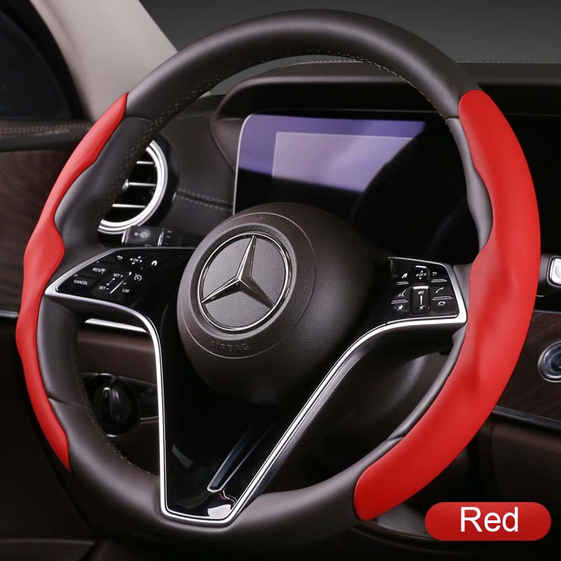 

Чехол на руль из углеродного волокна, подходит для 38 см/15 дюймов, нескользящий спортивный чехол-бустер, универсальный автомобильный чехол
