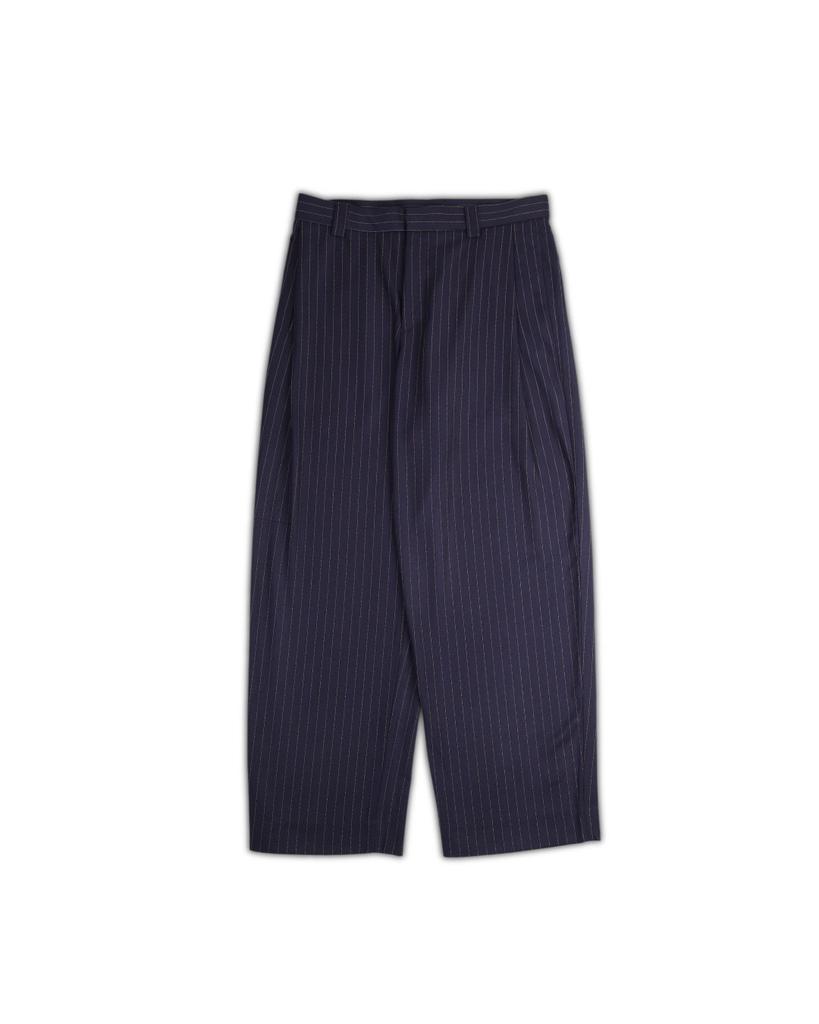 SAYSAYSAY Side One-Pleat Pinstripe Wide Pants Navy