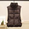 Autumn and winter new women's lightweight sleeveless jacket vest thickened warm sports and leisure loose lightweight jacket