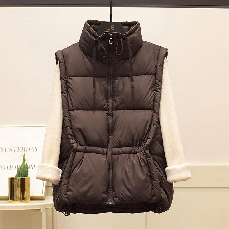 Autumn and winter new women's lightweight sleeveless jacket vest thickened warm sports and leisure loose lightweight jacket