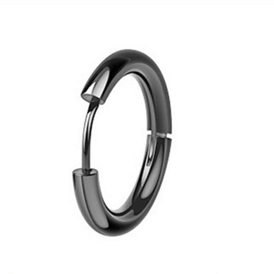 Trendy Unisex Hoops: Simple Titanium Steel Earrings