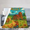 Stardew Valley Poster Decken Flanell Bedruckt Landwirtschaftsspiel Tragbar Dünn Überwurfdecken für Schlafzimmer