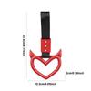 Gerinkoken Car Sling Leather Heart Shape Car Handle Rest Car Grab Handle Strap Heart