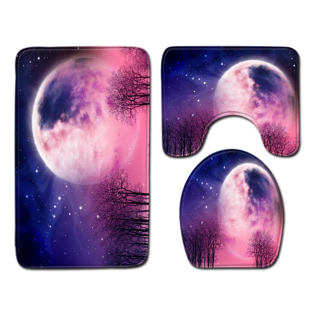 Star Bathroom Floor Mat Toilet Three-Piece Set