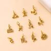 SUNIBI Stainless Steel Star Zodiac Sign 12 Constellation Pendant Accessories for Necklace Women Man Jewelry Gifts
