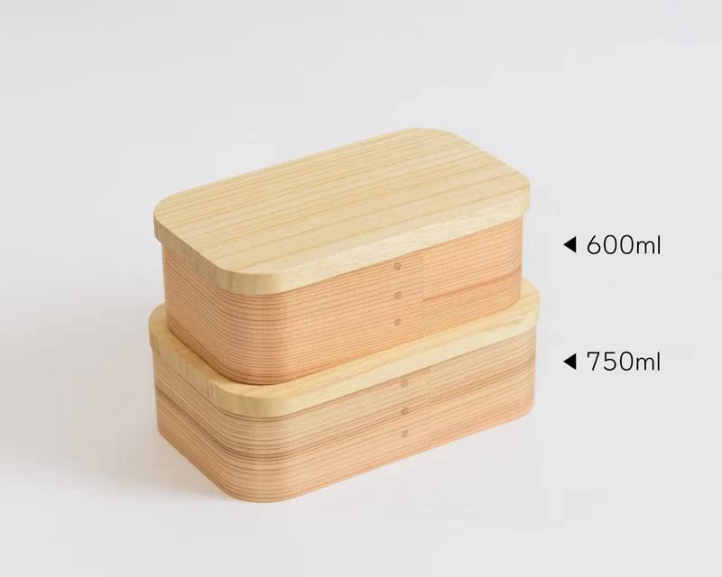 Three-Star Bento Box, 600ml, Easy To Clean and Washable, Made In Japan