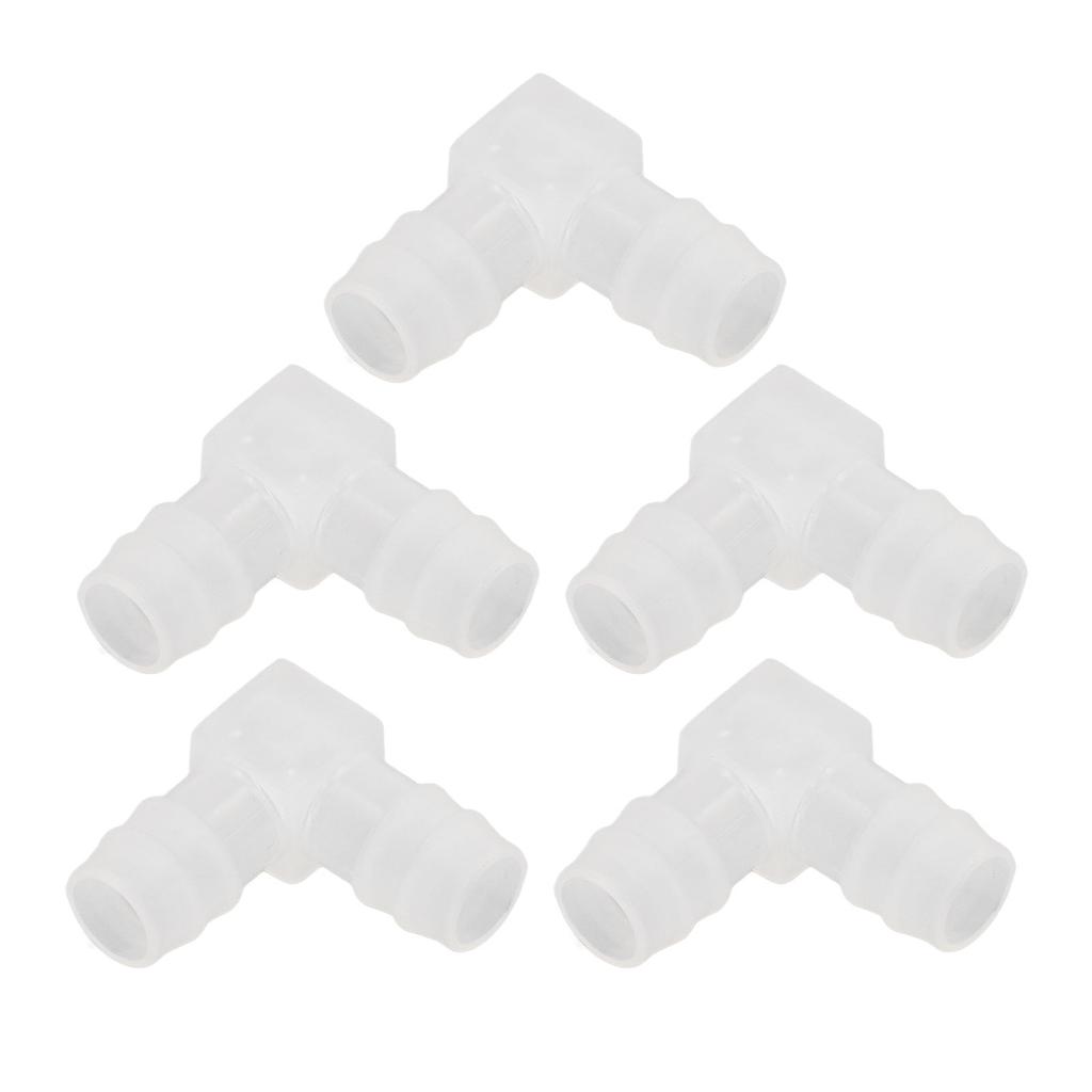 10Pcs Plastic Hose Joint 90 Degrees Elbow Bend PP Non Toxic Odorless L Pipe Connector for Aquarium Laboratory 16mm
