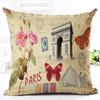 European Building Cushion Cover Cotton Linen Pillow Case American Painting Sofa Decorative Pillowcase Home Accessories Cover