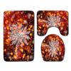 Christmas Bathroom Floor Mat Toilet Three-Piece Set